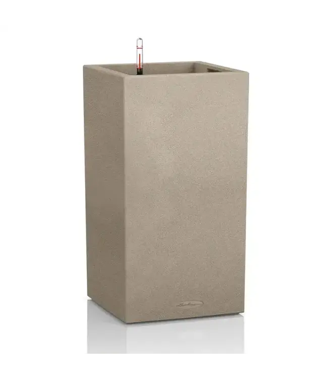 LECHUZA CANTO Stone High Poly Resin Tall Floor Planter | CANTO Stone 30 / Sand Beige