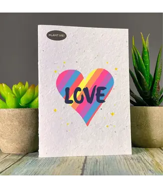 Plantable Greetings Rainbow Love Plantable Greeting Card | Wildflowers