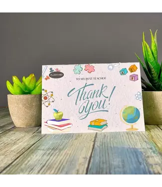 Plantable Greetings To My Best Teacher, Thank You Plantable Greeting Card