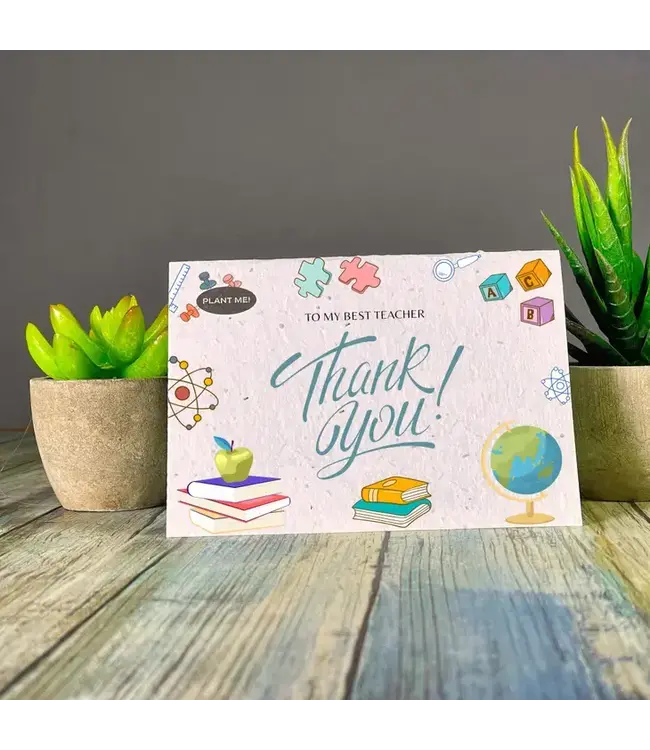 To My Best Teacher, Thank You Plantable Greeting Card