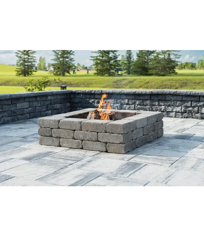 Barkman Smooth Quarry Stone Fire Pit Kit (12 x 28 x 28 - Inside)