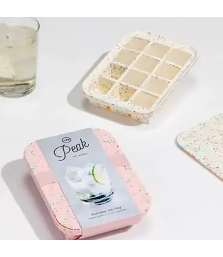 Peak Everyday Standard Reusable Silicone Ice Cube Tray - Speckled Pink