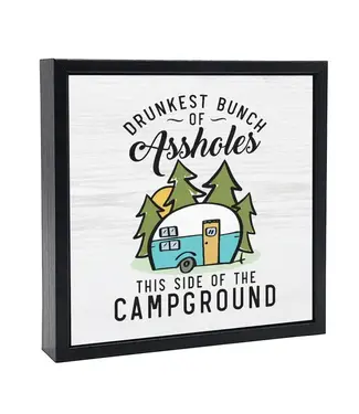 Pinetree Innovations Drunkest Bunch of Assholes | Wood Sign