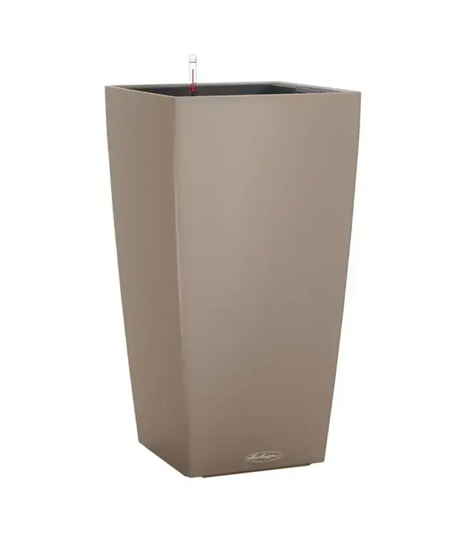 LECHUZA CUBICO Poly Resin Tall Floor Planter  Sand Brown Color 22