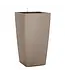 LECHUZA CUBICO Poly Resin Tall Floor Planter  Sand Brown Color 22