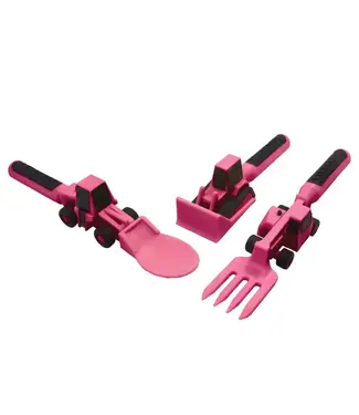 Constructive Eating Pink Construction Utensils - Set of 3