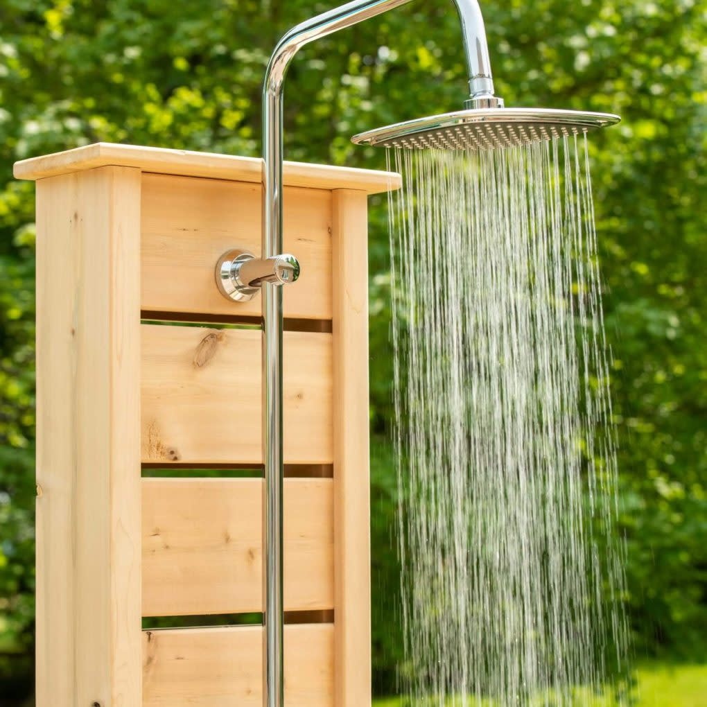 Canadian Timber Sierra Outdoor Pillar Shower Livingstone Outdoor