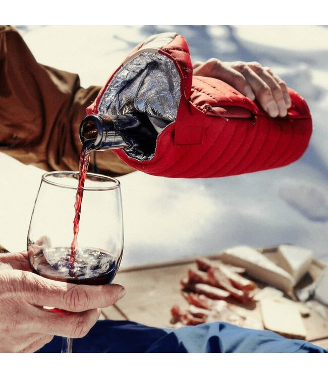 The Caddy - Merlot & Tan Wine Beverage Bag