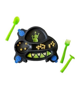 Constructive Eating Baby UFO Suction Plate and Training Utensils