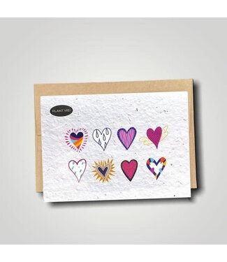 Plantable Greetings Eight Hearts Plantable Greeting Card