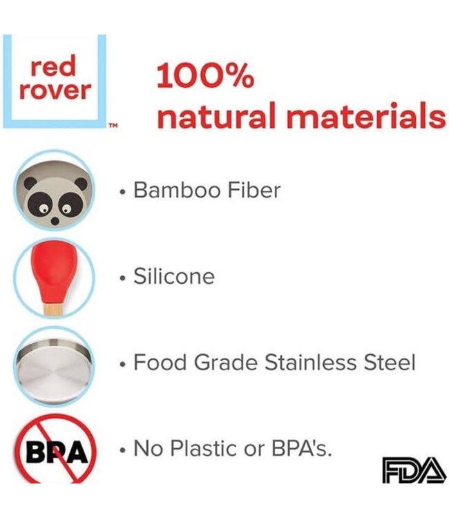 Red Rover 20018 Dinner Set, Panda Design, 5 Piece