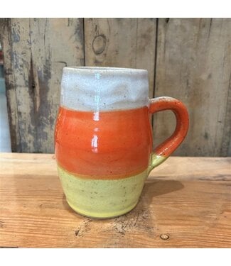 Crafty Inagoodway (C) Handcrafted Mug |14-18oz. Candy Corn
