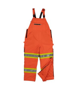 Tough Duck Tough Duck Insulated Flex Safety Bib - Fluorescent Orange