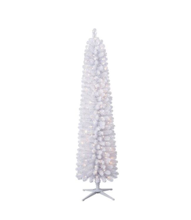 7ft. Pre-Lit Arcadia Spruce White Artificial Christmas Tree