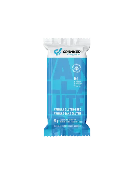 Cranked Energy Bars Vanilla GlutenFree Case single Livingstone Outdoor
