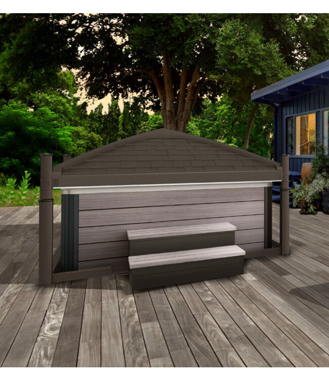 Oasis Shingle with LED Lights Spa Cover