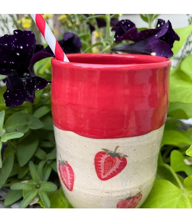 Handcrafted Strawberry Tumbler
