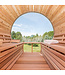 Panoramic Barrel Sauna - Knotty Cedar w/Harvia 6kw Electric Heater