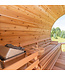 Panoramic Barrel Sauna - Knotty Cedar w/Harvia 6kw Electric Heater