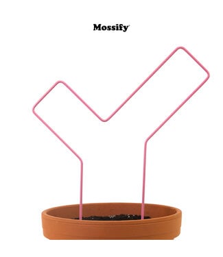 Mossify Pink-Metal Trellis Check Mark