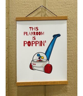 Buffalovely Poppin' Playroom Matte Poster with Poster Hanger