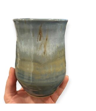 Crafty Inagoodway (C) Handcrafted Vase - Blue Grey