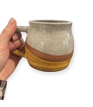 Crafty Inagoodway (C) Handcrafted Mug | 16-18oz. Grey/Gold/Brown