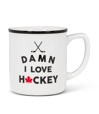 Abbott Collection Hockey & Maple Leaf Mug