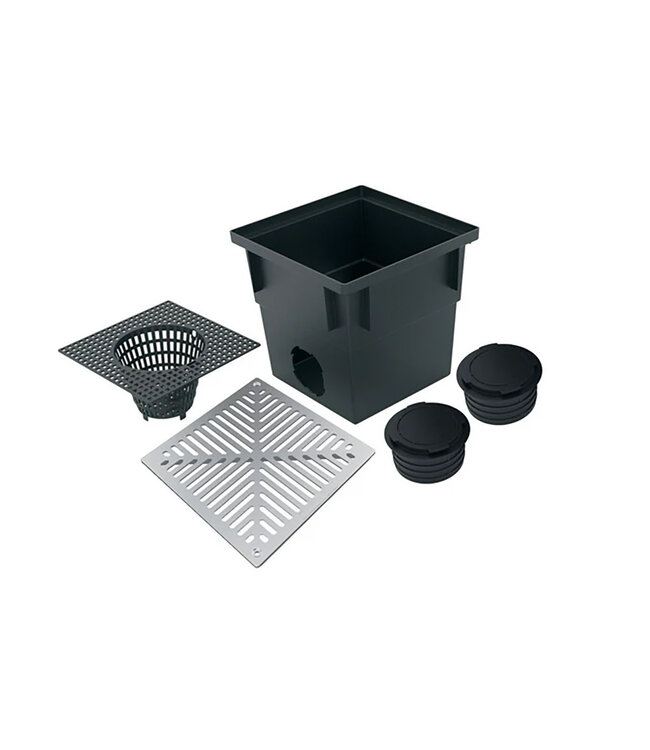 RELN Catch Basin Kit 13" Aluminum Grate & Fittings