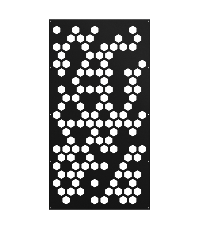 Sunbelly Standard Privacy Screen | Honeycomb Black 38"x68"