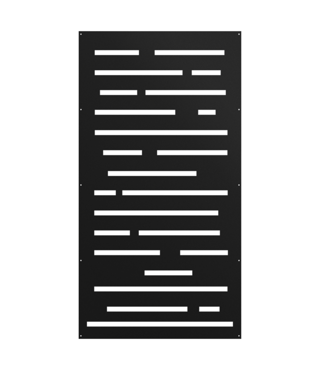 Sunbelly Standard Privacy Screen | Blurrier Lines Black 38"x68"