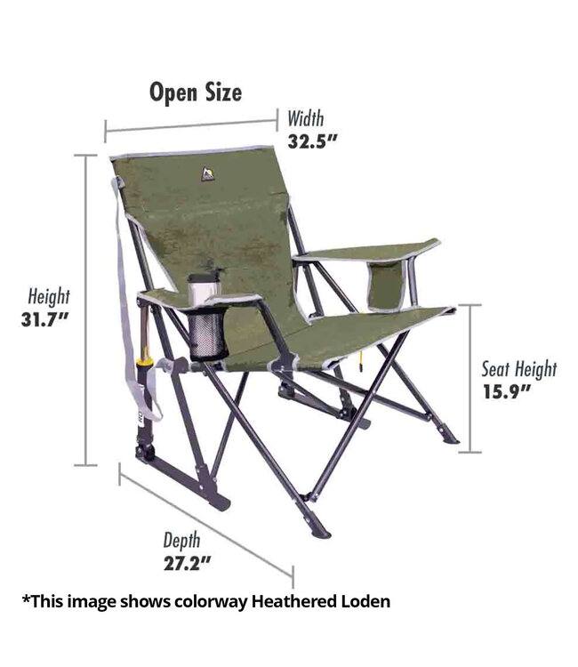 GCI Outdoor Kickback Rocker™ Heathered Pewter