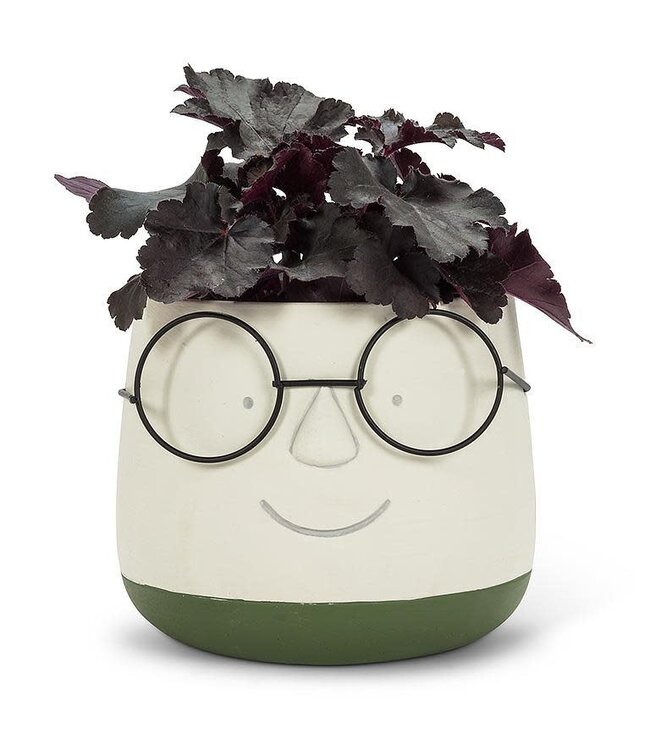 Large Face Planter with Glasses