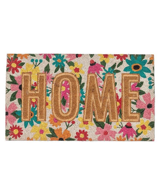 Floral Pressed HOME Doormat