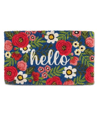 Abbott Collection Floral Hello Doormat