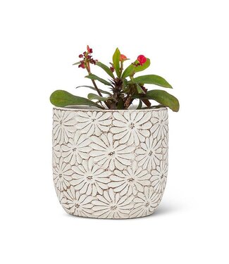 Abbott Collection Small Round Daisy Planter