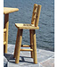Leisurecraft Stool with Back - Clear Coated 30"