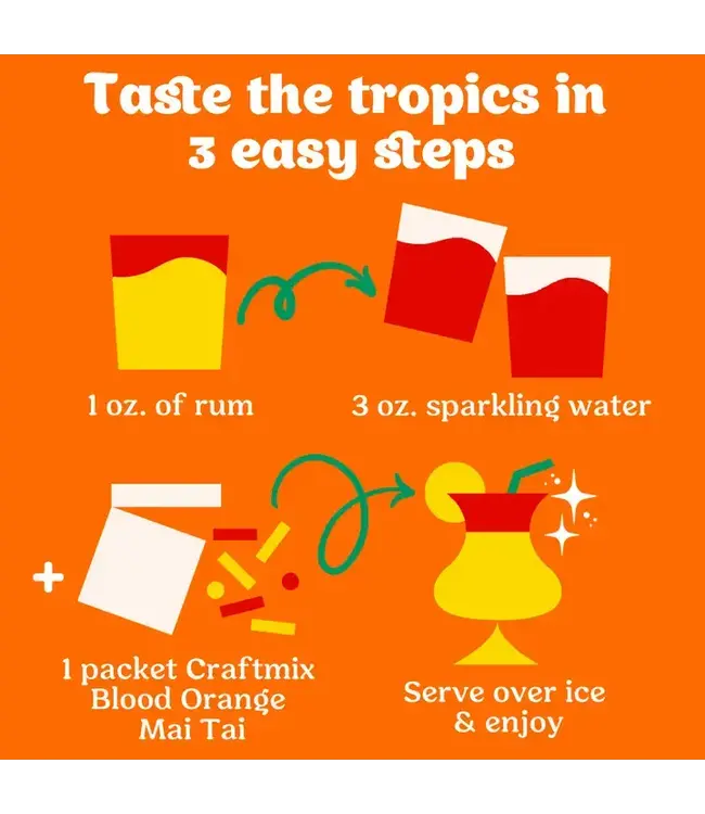 Blood Orange Mai Tai Cocktail/Mocktail Mixer