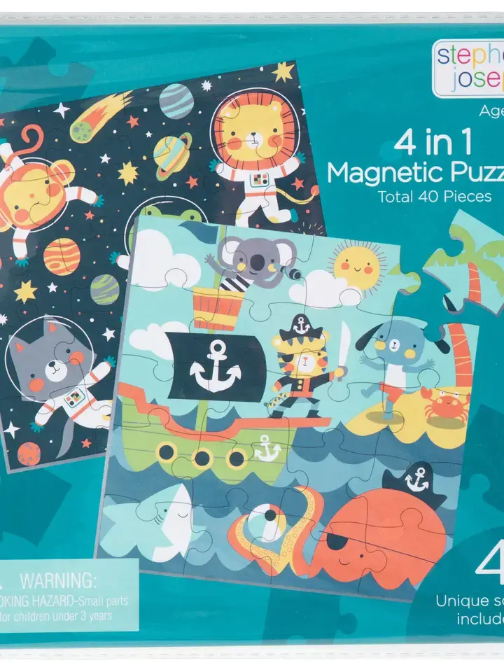 4 in 1 Magnetic Puzzle Book | Blue - Livingstone Outdoor