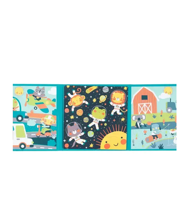 4 in 1 Magnetic Puzzle Book | Blue