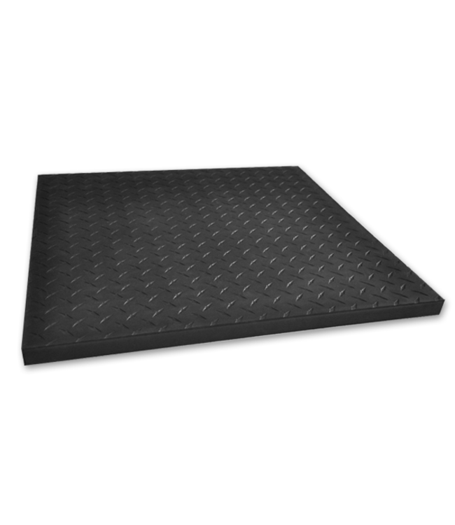 Rubber Sidewalk Blocks 1" Thick - 2' x 2' Grey
