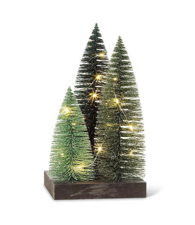 Glitter LED Trees on Square Base
