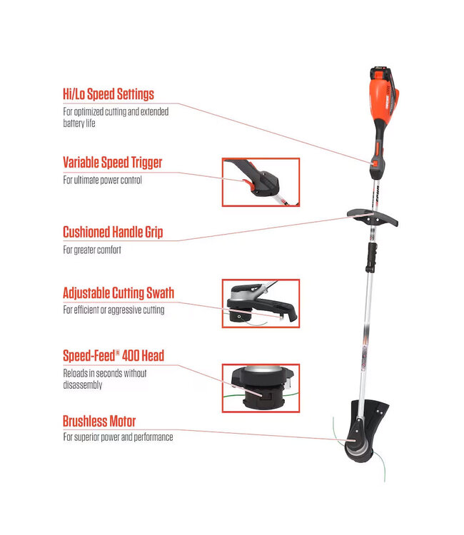 (2022) ECHO STRING TRIMMER W/ STANDARD CHARGER & 2.5 AH BATTERY