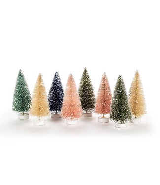 Abbott Collection Pastel Bottle Brush Trees Asst. Colors 6"