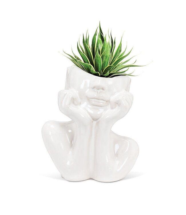 Head in Hands Planter 6"H