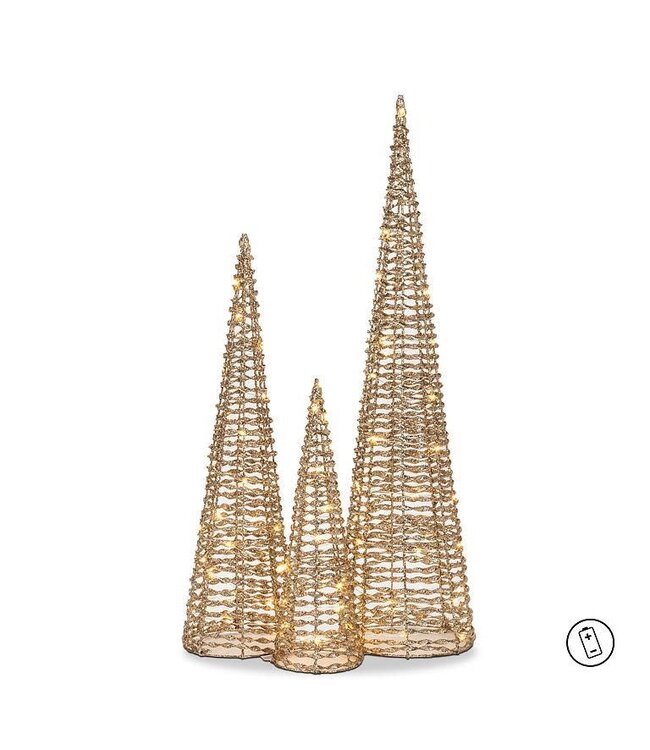 Sm Ribbon LED Cone Tree