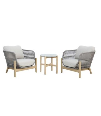 My Patio LUCIANA 3PC Acacia Chat Set