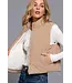 High Neck Corduroy Puffer Vest
