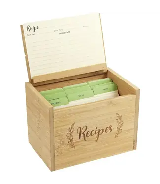 Peter Pauper Press Bamboo Recipe Box Set