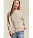 2tone Fuzzy Sweater Top | Oatmeal